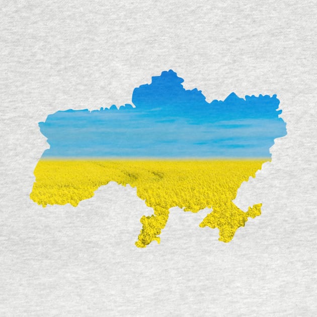 Ukraine national flag landscape map territory shape - Landscape resembling Ukrainian Flag colors by mrsupicku